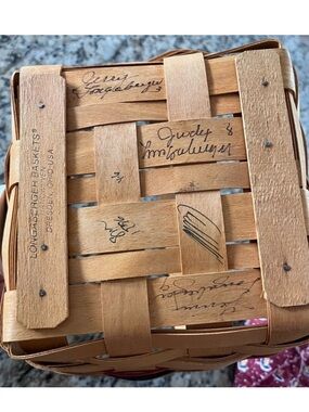 RARE Left-Hand Woven Longaberger Bee Basket 1996 – Dave Longaberger Signed